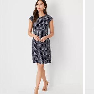 Ann Taylor Checkered Flare Dress